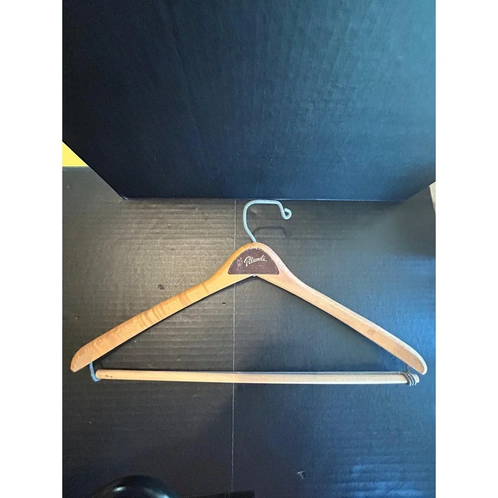 Vintage Clothes Hanger Wooden Wood and Wire Clothing Holder